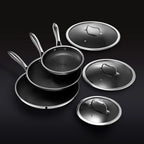 Hybrid Fry Pan Set With Lids, 6-pc