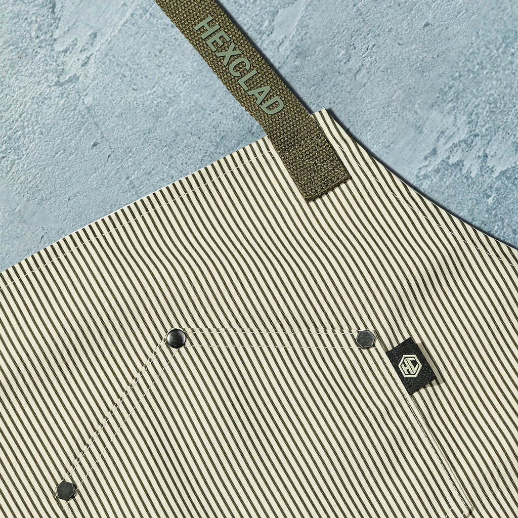 Eco Modern Apron (Classic Stripe, Forest)