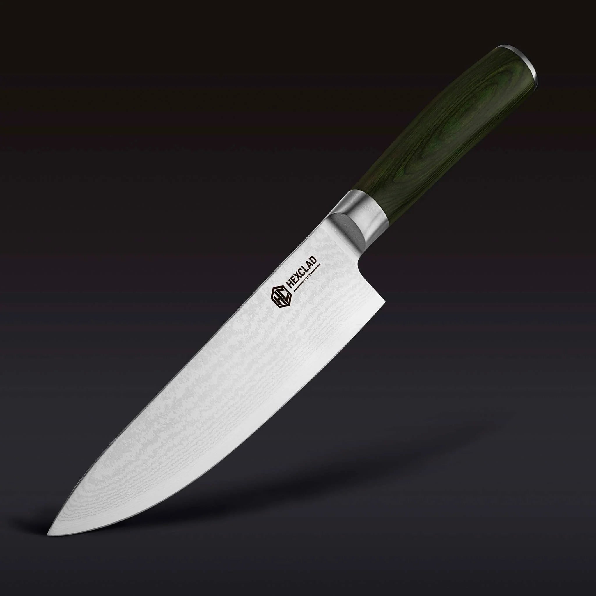 Essential Damascus Steel Knife Set, 6-pc (Green)