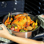 Hybrid Deep Sauté Pan/Chicken Fryer with Lid, 7-Qt