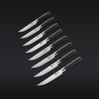 Damascus Steel Steak Knife Set, 8-pc (Espresso)