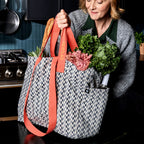 The Everything Everywhere Bag (Chevron-Slate)