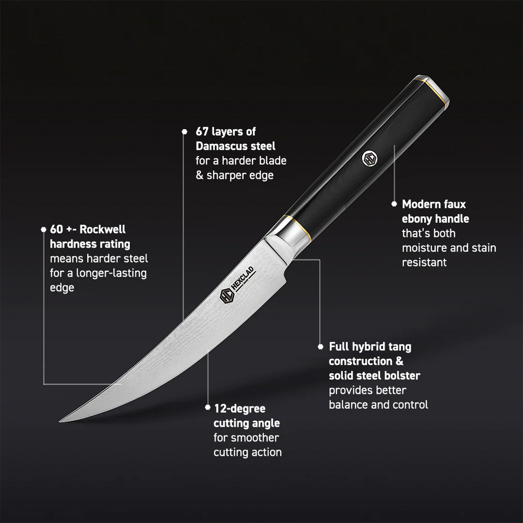 Master Series Damascus Steel Steak Knife Set, 4-pc