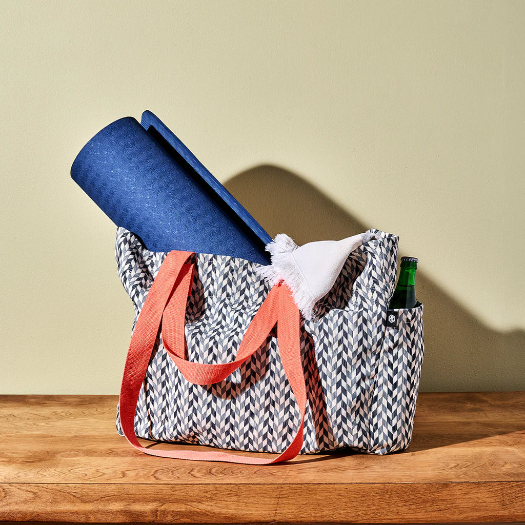 The Everything Everywhere Bag (Chevron-Slate)